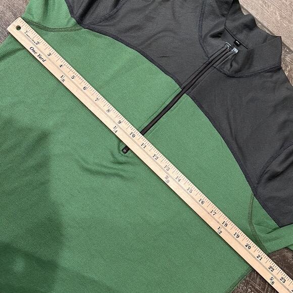 REI Men's Polartec Power Dry Quarter Zip Pullover Gray Green Size XL - Picture 5 of 7